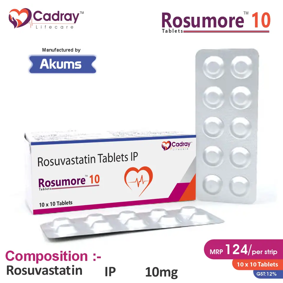 Rosuvastatin 10mg Tablet | Cardiovascular Care | Best Price for PCD Pharma Franchise